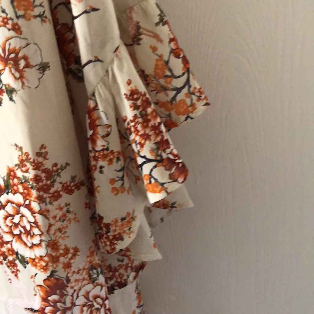 Women’s spring Open front long floral kimono cardigan topper - Picture 8 of 12